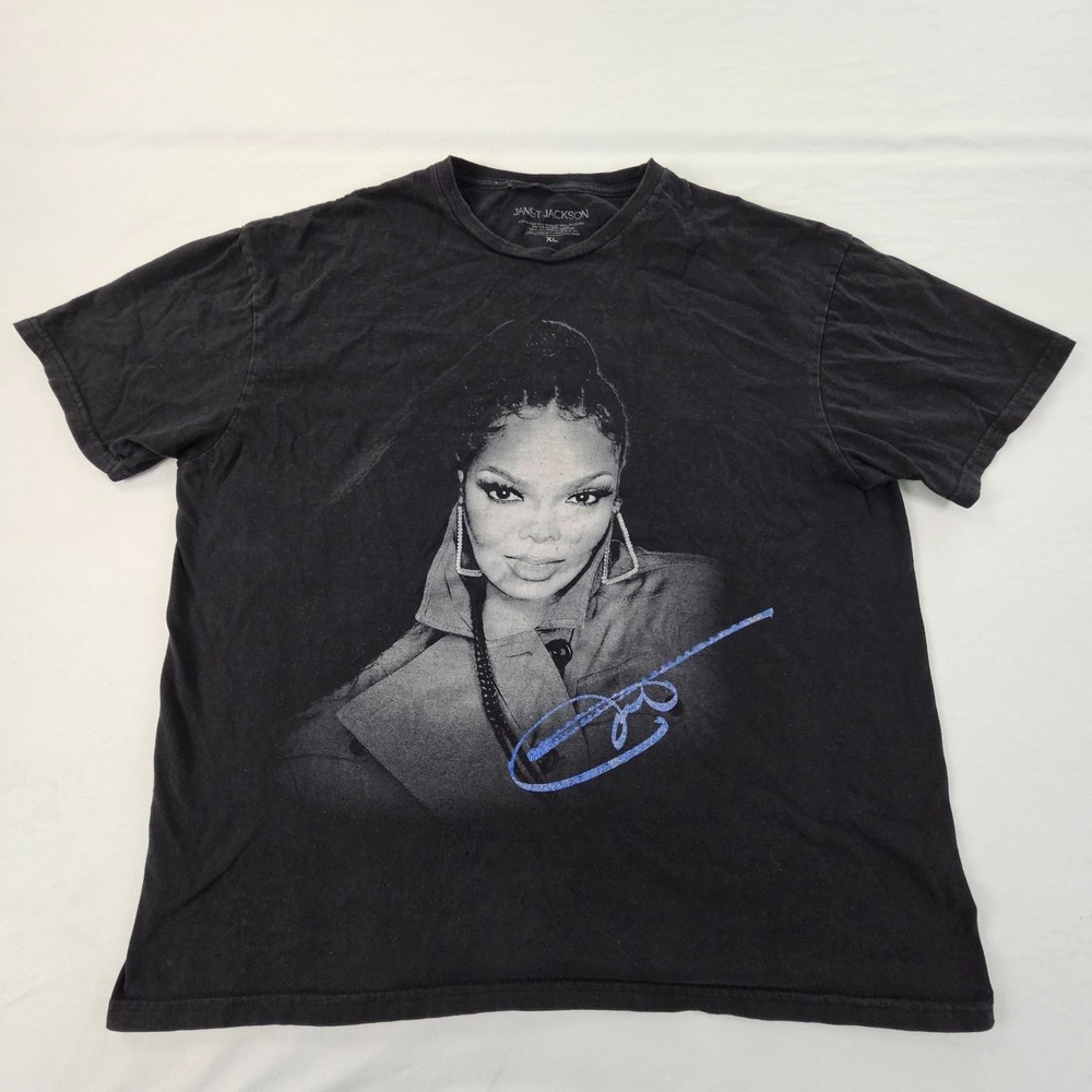 Janet Jackson Together Again Black Short SLeeve T-Shirt Women's XL